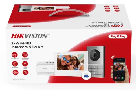 Hikvision DS-KIS706EY Kétvezetékes HD video-kaputelefon szett, kültéri, fehér beltéri, disztributor