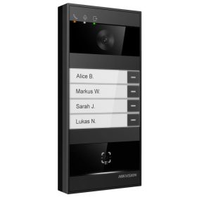   Hikvision DS-KV8114-NWQE1 IP video-kaputelefon kültéri egység, WiFi, arcfelismerés, Mifare kártyaolvasó, Bluetooth, QR kód olv
