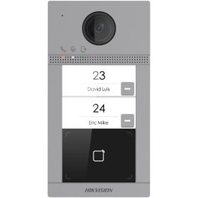  Hikvision DS-KV8213-WME1 (C) Kétlakásos IP video-kaputelefon kültéri egység, kártyaolvasóval, IR-megvilágítás, WiFi, 12 VDC/PoE
