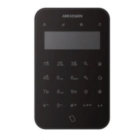   Hikvision DS-PK1-LT-WE/Black Vezeték nélküli LCD+LED kezelő AXPro központokhoz, 868 MHz, fehér, 4x CR123A elem, fekete