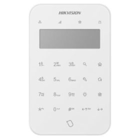   Hikvision DS-PK1-LT-WE Vezeték nélküli LCD+LED kezelő AXPro központokhoz, 868 MHz, fehér, 4x CR123A elem