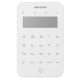 Hikvision DS-PK1-LT-WE Vezeték nélküli LCD+LED kezelő AXPro központokhoz, 868 MHz, fehér, 4x CR123A elem