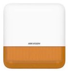   Hikvision DS-PS1-E-WE/Orange Vezeték nélküli kültéri sziréna AXPro központokhoz, 110 dB, IP65, 868 MHz, 12 VDC/4x CR123A, narancs