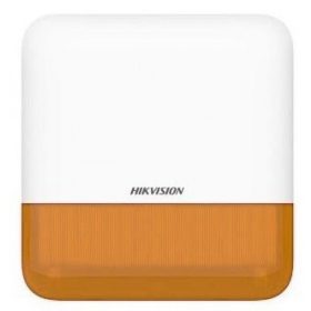   Hikvision DS-PS1-E-WE/Orange Vezeték nélküli kültéri sziréna AXPro központokhoz, 110 dB, IP65, 868 MHz, 12 VDC/4x CR123A, narancs