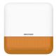 Hikvision DS-PS1-E-WE/Orange Vezeték nélküli kültéri sziréna AXPro központokhoz, 110 dB, IP65, 868 MHz, 12 VDC/4x CR123A, narancs