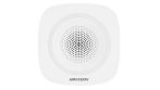   Hikvision DS-PS1-I-WE(B)/RED Vezeték nélküli beltéri sziréna AXPro központokhoz, 110 dB, 868 MHz, 3x CR123A, piros