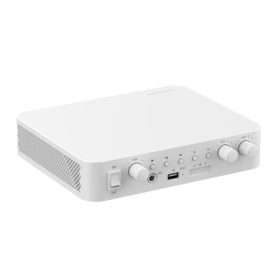   Hikvision DS-QAE1A80G1-VB Kétzónás, 100 V / 80 Wattos Hibrid hálózati erősítő, 1 LAN porttal