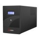 Hikvision DS-UPS2000-R Szünetmentes tápegység,2000 VA/1200 W,LCD kijelző,2 db beépített akkumulátor 12V/9Ah,4db Schuko(DIN)