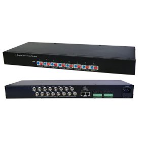   SOLLEYSEC EB811R Csavartérpár átalakító vevő-oldali, 8-csatornás aktív BNC /CAT5, RJ45