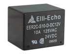   Elli-Echo EER2-12 12 V-os relé morze: 10A. - Téglatest alakú beforrasztható kivitel, megbízható, gyors és biztos működés, hosszú élettartam.