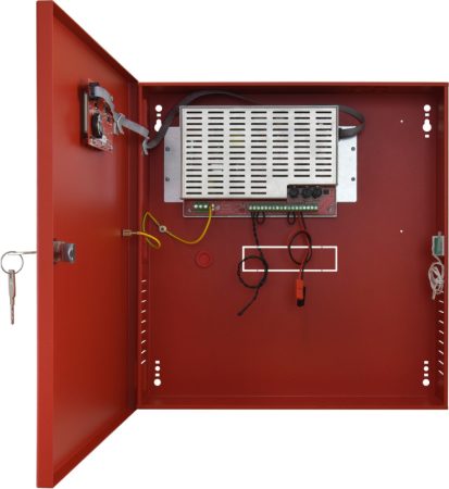 Pulsar EN54C-5A17LCD Szünetmentesíthető tápegység tűz- és füstjelző rendszerekhez, 27,6V / 5A / 2x17Ah, LCD, IP30