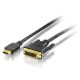 Equip EQUIP119323 HDMI-DVI (18+1) kábel, aranyozott, 3 m