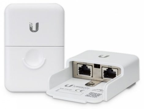 Ubiquiti ETH-SP-G2 Ethernet túlfeszültségvédő, RJ45 10/100/1000 Mbps, PoE támogatás, kültéri, Gen 2