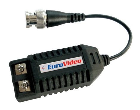 EuroVideo EVA-TGP430F Csavartérpár átalakító és földhurok leválasztó, beépített video balun, BNC+15cm koax/csavarkötés