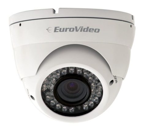 EuroVideo EVC-TG-DV380A28 1/3" HDIS 800 TV soros VB dome kamera, 2,8-12 mm, 30 m IR, 12 VDC, 0,5 A