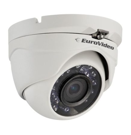  EuroVideo EVC-TV-DV1080PAK 1080p TVI dome kamera, 1/2,7" CMOS, 3,6 mm optika, 20 m IR, DNR, OSD, D-WDR, IP66, 12 VDC