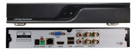  EuroVideoEVD-C04/50A1FH  HD-CVI DVR, 4 CVI, vagy 2 CVI 2 IP bemenet, 1080p/12,5 fps, 720p/25 fps, 1x4 TB SATA HDD