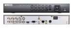    EuroVideo EVD-Q08/200A1FH 4 az 1-ben (TVI, AHD, CVBS, IP) DVR, 8 csat., 200fps/1080p, 1/1 audio BE/KI, VGA, HDMI