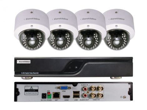  Eurovideo EVS-C04/DC1080PA28M CVI szett, 1 db EVD-C04/50A1FH, 4 db EVC-TC-DC1080PA28M