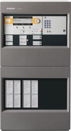 Siemens FC722-ZE Cerberus PRO 2 hurkos tűzjelző központ, hálózatba köthető, max. 252 cím, komfort ház, LED panel