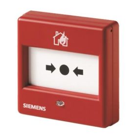   Siemens FDM225-RG C-NET/FDnet címezhető kézi jelzésadó, törőüveggel, süllyesztett, direkt működés