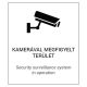 Egyéb gyártó FM-01 Magyar és angol nyelvű figyelmeztető matrica: "Kamerával megfigyelt terület", 175x200 mm