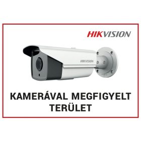   Egyéb gyártó FM-02 Magyar nyelvű figyelmeztető matrica: "Kamerával megfigyelt terület", 148x105 mm