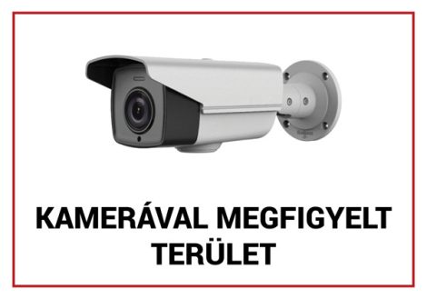 Egyéb gyártó FTB-KMT01 Műanyag figyelmeztető tábla: "Kamerával megfigyelt terület", 210x300x1 mm