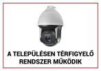   Egyéb gyártó FTB-KMT02 Műanyag figyelmeztető tábla: "A településen térfigyelő rendszer működik", 210x300x1 mm
