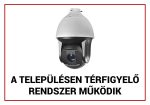   Egyéb gyártó FTB-KMT02 Műanyag figyelmeztető tábla: "A településen térfigyelő rendszer működik", 210x300x1 mm