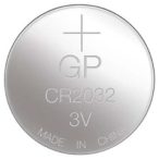   GP Gombelem, 3 V litium, 210 mAh, (távirányító, játék, öngyújtó, fotógép) – elterjedt (GP 2032-C5, CR 2032)