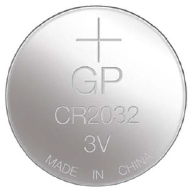 GP Gombelem, 3 V litium, 210 mAh, (távirányító, játék, öngyújtó, fotógép) – elterjedt (GP 2032-C5, CR 2032)