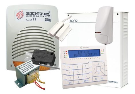 Bentel HÍVOG.4 PL  KYO 4+PRÉMIUM LCD +CALL SZIRÉNA+BETRAFÓ + TAMPER KAPCSOLÓ + 1 db IMB-XIR200H + FM102WH