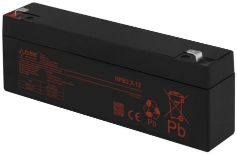 Pulsar HPB2.3-12 Akkumulátor 12V 2,3 Ah, HPB széria, T1 (F1) csatlakozó