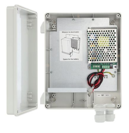 Pulsar HPSBH-12V3A-B Falra szerelhető, műanyag dobozos kapcsolóüzemű szünetmentesíthető tápegység 13,8V/3A/7Ah, IP44