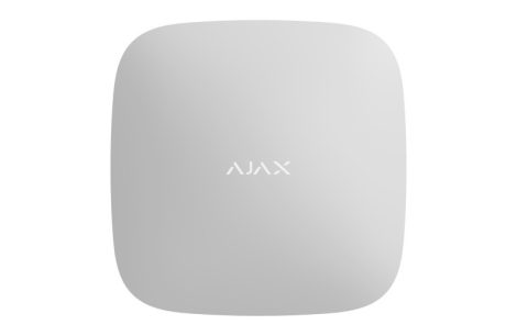 Ajax HUB-2-PLUS-WHITE Hub Plus 2 vezeték nélküli riasztóközpont, 4G, 3G, 2G, Ethernet, WiFi, riasztás kieg. képpel, fehér