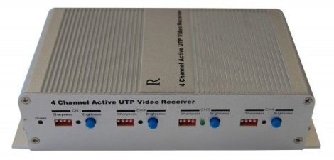 ICA-BAR4, 4 csatornás aktív video balun, VEVŐ egység, analóg kamerákhoz