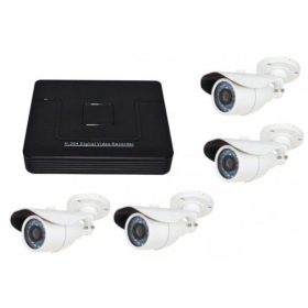   identivision IHD-RT4110 SPARTAN, 4 csatornás AHD (1MP) rögzítő + 4db IHD-L104F kültéri AHD (1MP) kamera SZETT