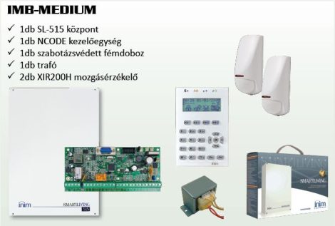 IMB-MEDIUM  Inim szett, 1 db IMB-SL515, 1 db IMB-NCODE/GB, 2 db IMB-XIR200H