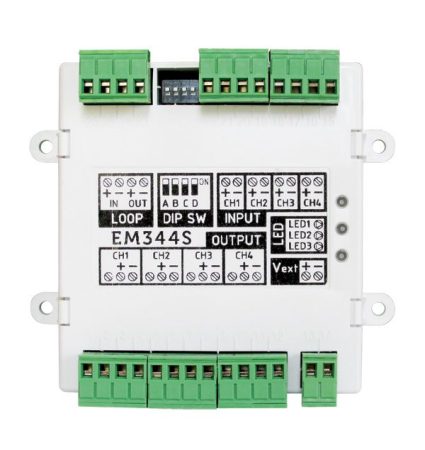 Inim IMT-EM344S  4 bemenettel és 4 felügyelt kimenettel rendelkező Inim modul