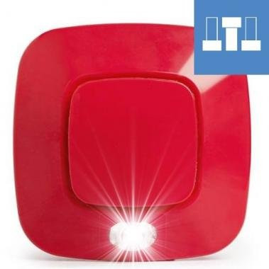 Inim IMT-IS2021RE alacsony fogyasztású hagyományos piros fali hang/fényjelző, DIP kapcsolós, EN54-3,-23