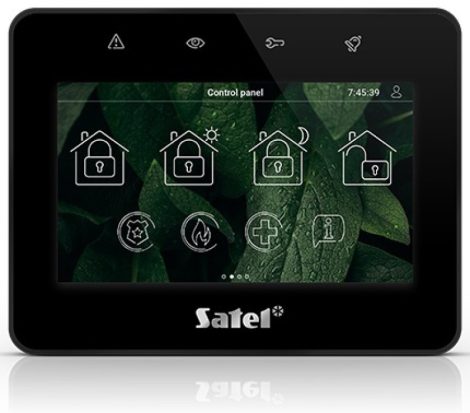 Satel INT-TSG2-B 4.3" érintőképernyős kezelő, fekete