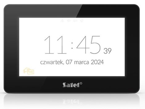 Satel INT-TSH2R-B 7" érintőképernyős kezelő, fekete, Mifare hitelesítés