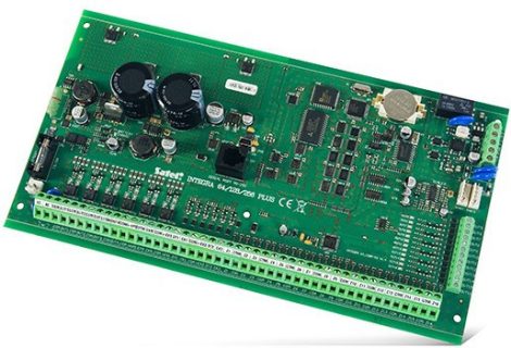 Satel INTEGRA 256 Plus 16-256 zónás riasztóközpont-alaplap, 32 partíció, 16-256 kimenet, telefonkommunikátor, 2+1.5 A táp