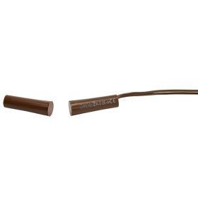   Satel K-2 2E BR Befúrható mágneses nyitásérzékelő, 2 lezáró ellenállás: 1.1 kOhm, O 7.2x32.6 mm, barna