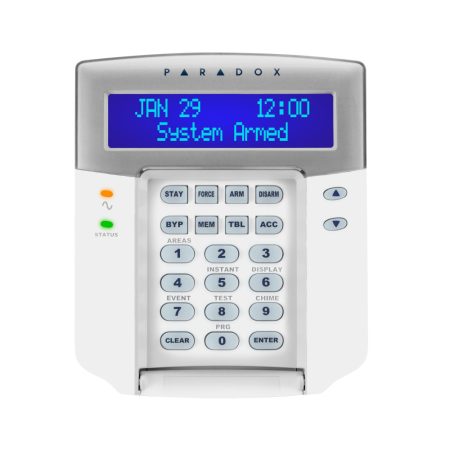 Paradox K641R+ 32 karakteres kék LCD kezelő, beépített kártyaolvasóval