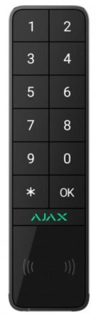 Ajax KEYPAD-OUTDOOR-BLACK Keypad Outdoor kültéri kezelő kártyaolvasóval, fekete