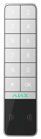 Ajax KEYPAD-OUTDOOR-WHITE Keypad Outdoor kültéri kezelő kártyaolvasóval, fehér