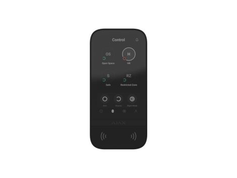 Ajax KEYPAD-TOUCHSCREEN-BLACK Keypad TouchScreen 5" érintőképernyős kezelő, kártyaolvasóval, fekete