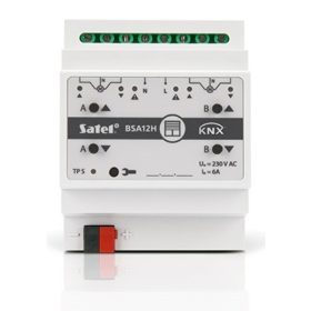   Satel KNX-BSA 12H Roló/redőny vezérlő KNX automatizálási rendszerhez, 2 kimenet, 230 VAC